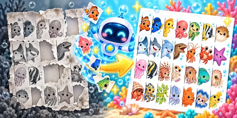 Kawaii Peeking Animals Printables generated by undefined