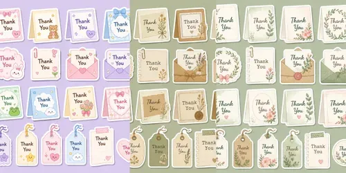 Thank You Card Sticker Sheets generated by chatgpt-image