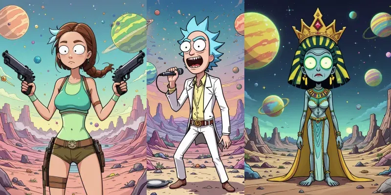 Rick Morty Style Characters generated by undefined