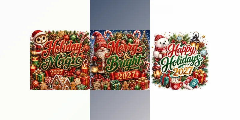 Festive Christmas Typographies 2027 generated by undefined