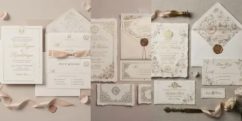 Luxury Wedding Invitation Suites generated by flux