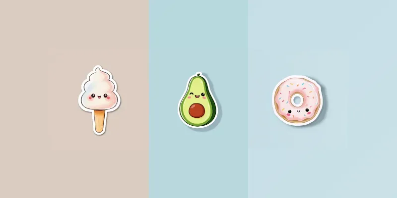 Whimsical Cute Illustrations With Face generated by undefined