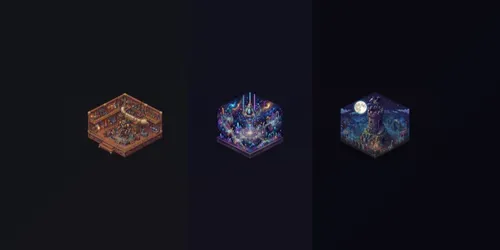 32bit Isometric Pixel Art Dioramas generated by gemini-image