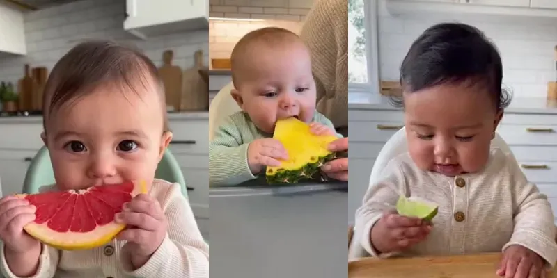 Babies 4K Lemon Reaction First Bite generated by undefined