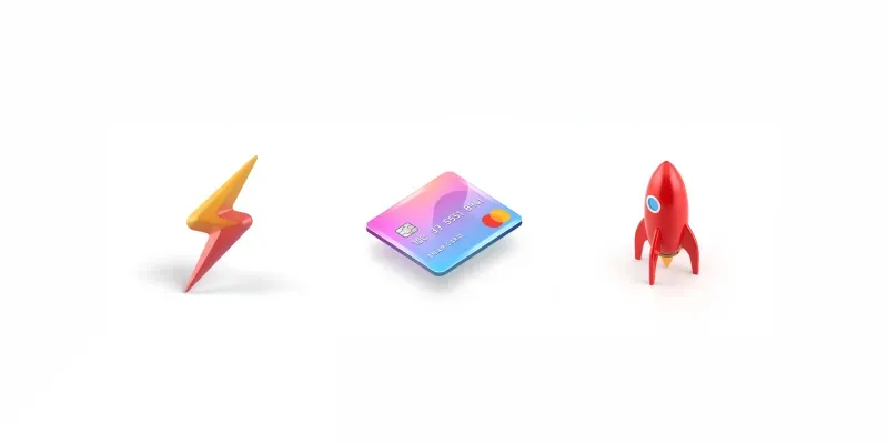 3D Glossy App Tech Icons generated by undefined