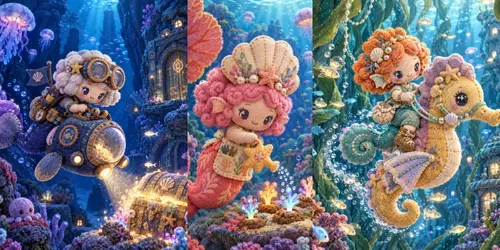 Mermaid Adventure Plush Toy Generator generated by chatgpt-image