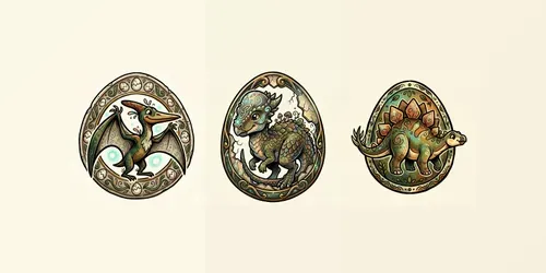 Playful Dinosaur Emblems generated by gemini-image