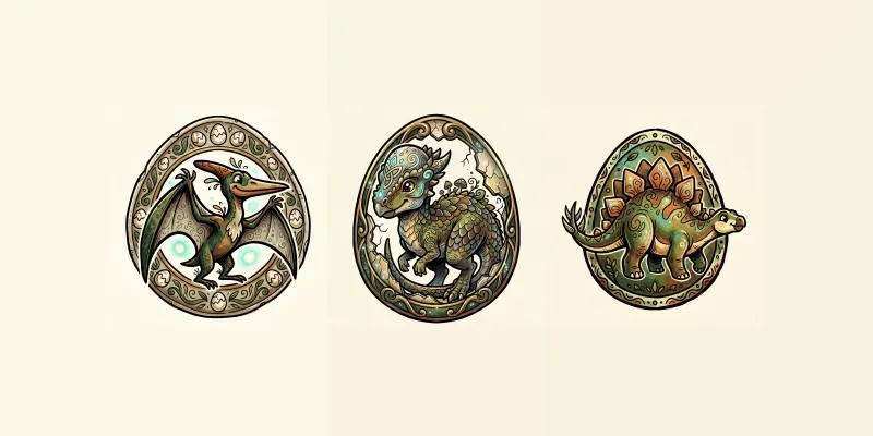 Playful Dinosaur Emblems generated by undefined