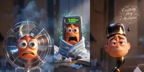 Expressive 3D Character Objects generated by grok-video