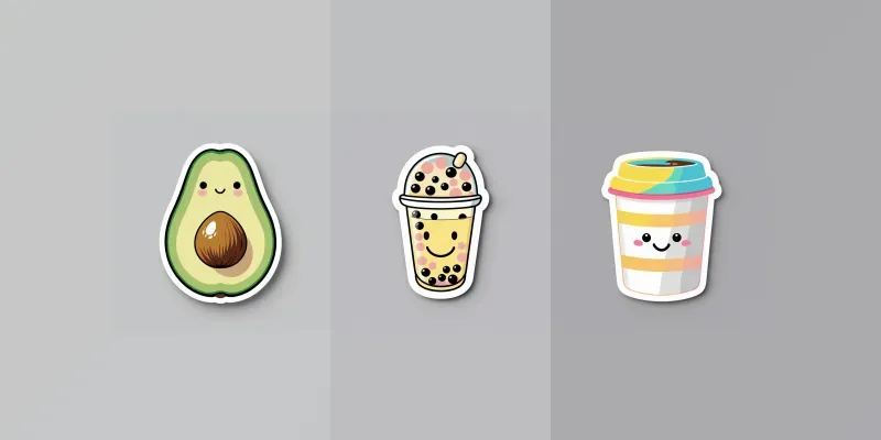 Kawaii Flat Vector Sticker Pack Creators generated by undefined
