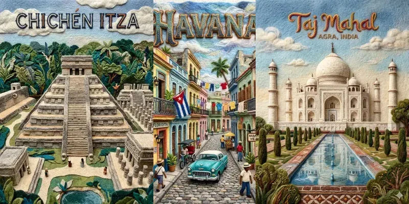 Handcrafted Wool Travel Posters generated by undefined