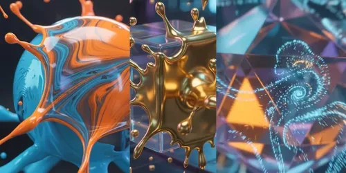 Neon Cyberpunk 3D Macro Renders Videos generated by veo