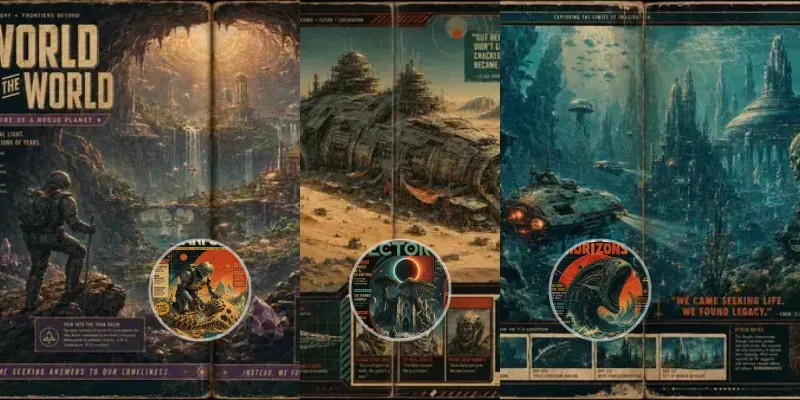 Pulp Science Fiction Horizontals generated by undefined