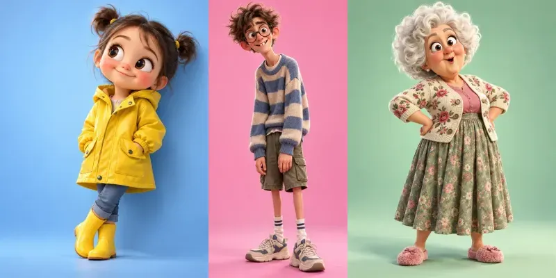 Expressive Quirky 3D Cartoon Characters