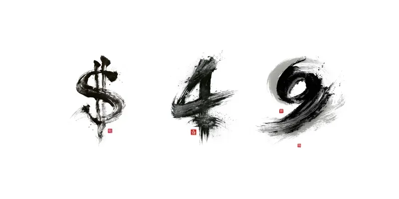 Japanese Calligraphy Numbers generated by undefined