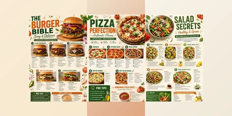 Professional Recipe Infographic Posters generated by undefined