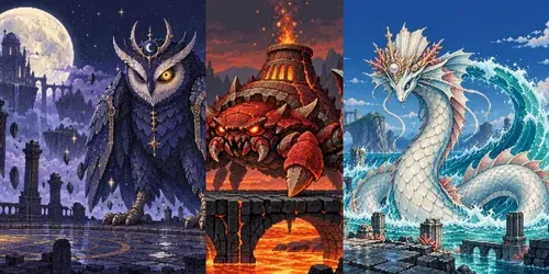 Retro Pixel Boss Battle Art generated by chatgpt-image
