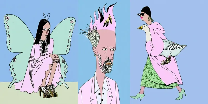 Pastel Oddity Illustrations generated by undefined