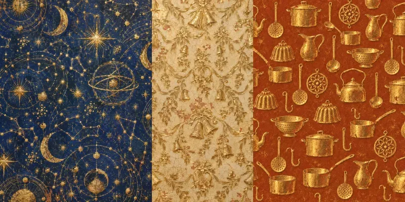 Vintage Gilded Foil Papers generated by undefined