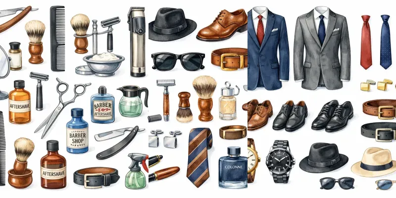 Mens Accessories Clipart generated by undefined