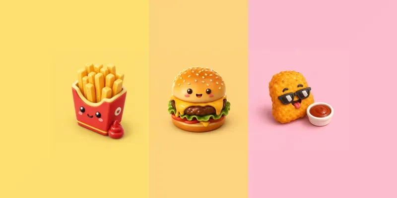 Cute 3d Isometric Mini Food Asset generated by undefined