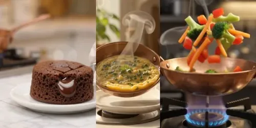 Miniature Kitchen ASMR Cooking generated by veo