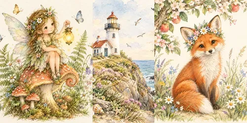Whimsical Floral Storybook Art generated by chatgpt-image