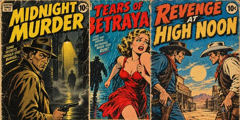 The Pulp Vault Comic Cover Generator generated by undefined