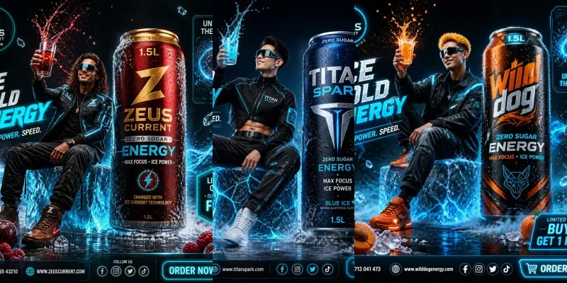 Highend Editorials For An Energy Drink