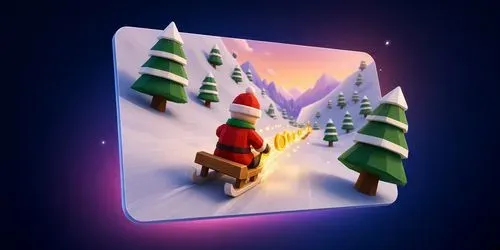 3D Christmas Sled Downhill Game Builder generated by claude-agent