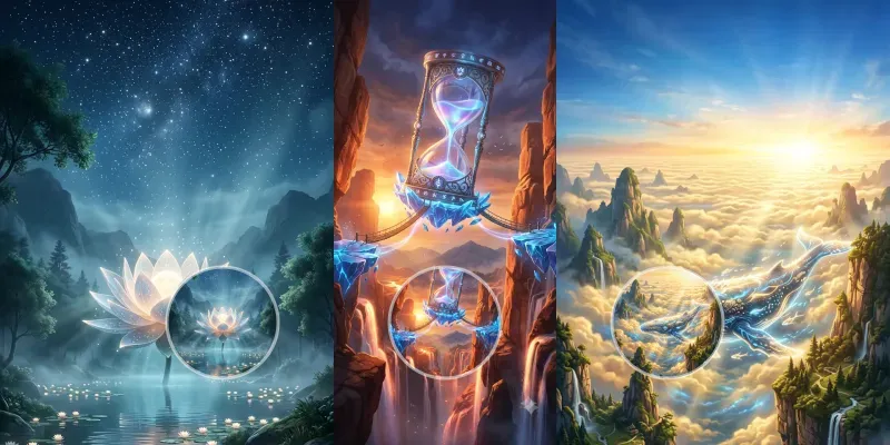 Cinematic Fantasy Drone Videos generated by undefined