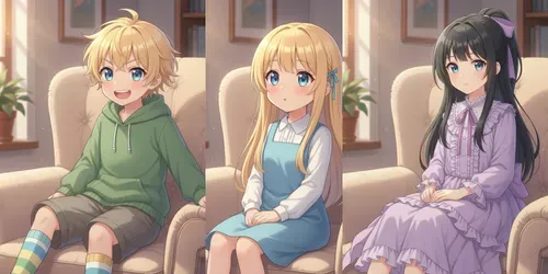 10 Cute Anime Kids Collections generated by gemini-image