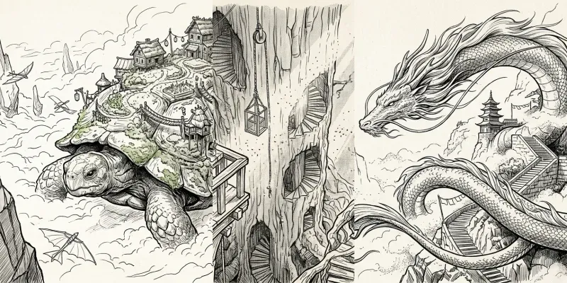 Fantasy Pen Ink Illustrations
