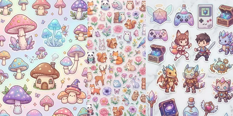 Kawaii Sticker Sheet Generator generated by undefined