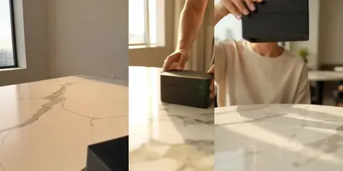 Luxury Box Reveals On Marble Table Shines generated by grok-video