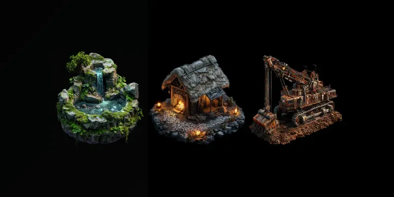 Isometric Fantasy Game Assets Builders generated by undefined