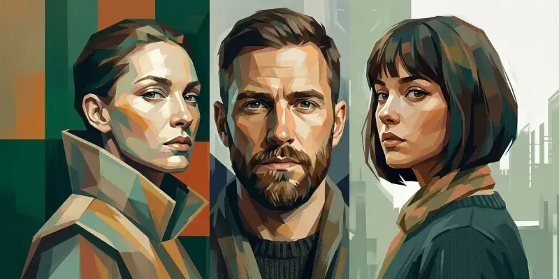 Modern Stylized Painterly Portraits generated by undefined