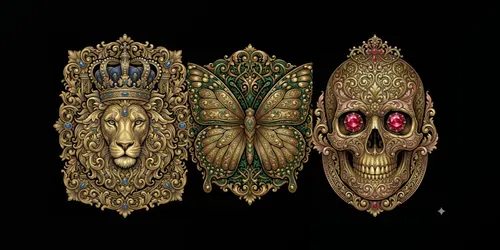 Ornate Baroque Gilded Engraving Art generated by gemini-image