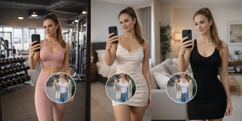 Realistic Lifestyle Mirror Selfies generated by undefined