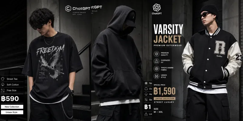 Street Fashion Facebook Ads Visuals generated by undefined