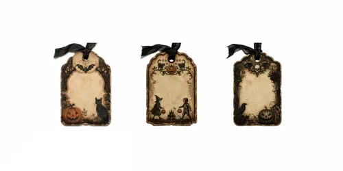 Halloween Gift Tag Ephemera generated by chatgpt-image