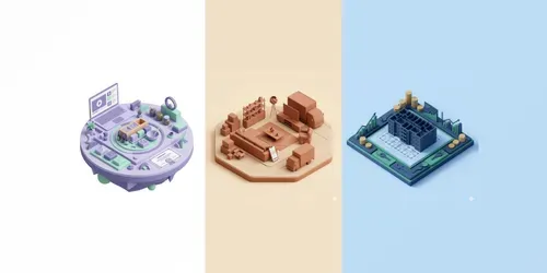 3D Isometric Infographic Elements generated by gemini-image