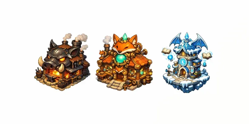 Toy Icons Of Fantasy Shops generated by undefined