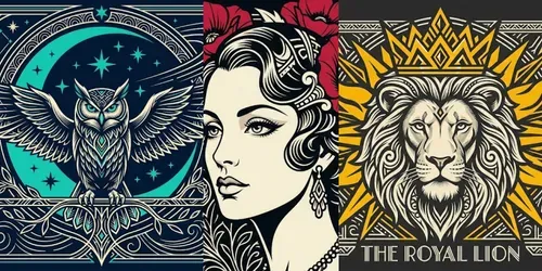 Decorative Painting Deco Art generated by gemini-image
