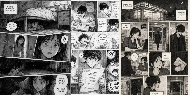 Manga Page Storyteller Handdrawn Comics