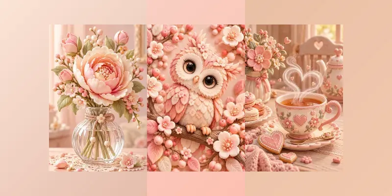 Pastel 3D Sugar Craft Aesthetics