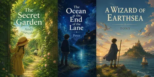 Cinematic Handdrawn Book Covers generated by chatgpt-image