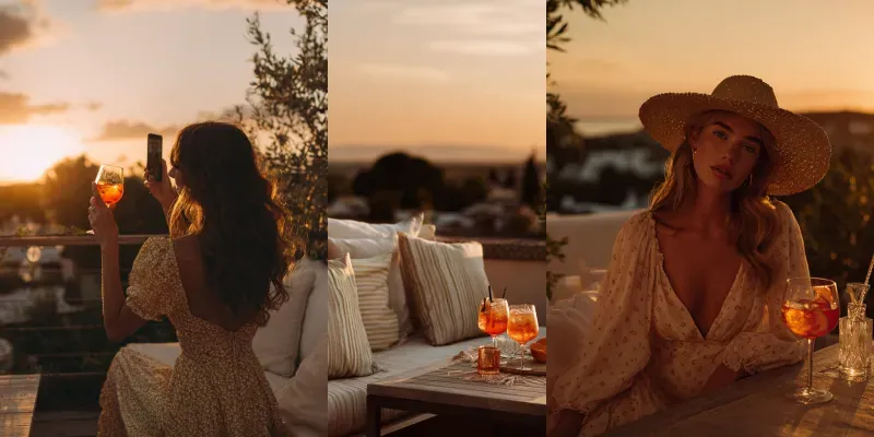 Aperol Spritz Chic Terrace Summer Vibes generated by undefined