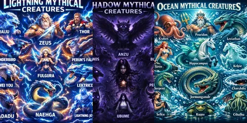 Mythical Creatures Infographic Packs generated by chatgpt-image