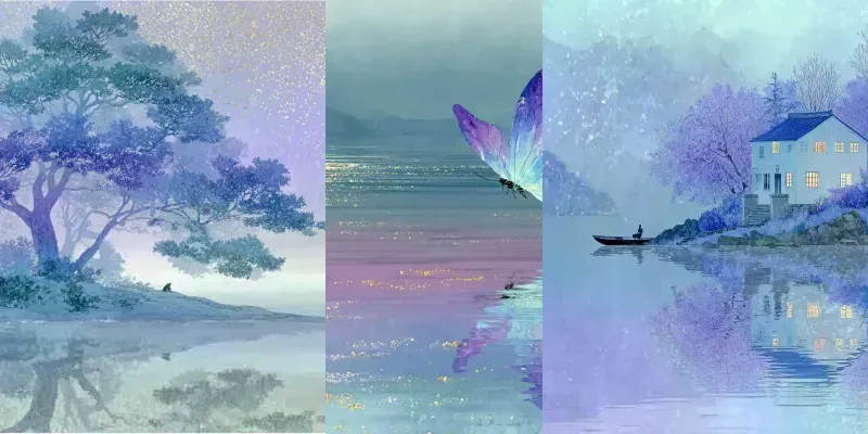 Watercolor Dreamy Pastel Serene Hazes generated by undefined